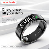 Smart Ring with LED Screen--Health, Fitness & Period Tracker, Camera Control. Gift for Men & Women, Black/Rose Gold/Silver Wearable Tech Gadgets Remote, Fitness health monitor,use for counting and reciting praises