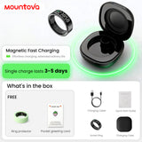 Smart Ring with LED Screen--Health, Fitness & Period Tracker, Camera Control. Gift for Men & Women, Black/Rose Gold/Silver Wearable Tech Gadgets Remote, Fitness health monitor,use for counting and reciting praises
