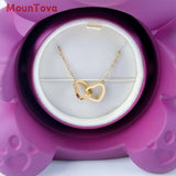 Mountova Teddy Bear Gift Box with Rotating Eternal Flower（Royal Purple）