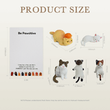 Câlin de poche 3D « Be Pawsitive » pour chat | Cadeau sentimental pour les amoureux des chats