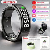 Smart Ring with LED Screen--Health, Fitness & Period Tracker, Camera Control. Gift for Men & Women, Black/Rose Gold/Silver Wearable Tech Gadgets Remote, Fitness health monitor,use for counting and reciting praises