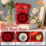 Teddy bear with preserved flowers