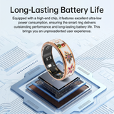 Unisex Smart Ring IP68 Waterproof Enamel Rose Gold Health Tracker Heart Rate Blood Oxygen Sleep Period Monitoring Compatible with iPhone Android