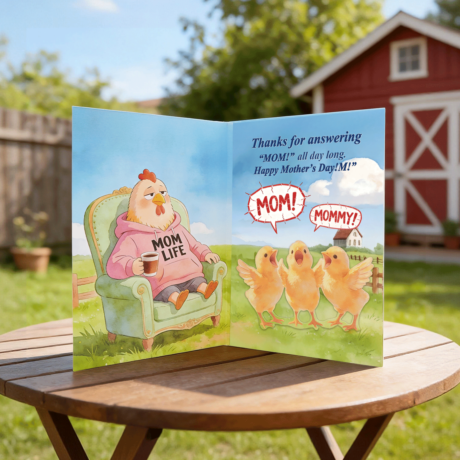 Mountova Fun Mother's Day Greeting Card, featuring sound and movement, including a musically shaking chick interactive card, and comes with an envelope. A perfect holiday card for mom and grandma.