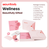 Mountova OR5 Smart Ring for Women & Men, Ceramic & Stainless Steel Health Tracker, 2.9g Lightweight, Heart Rate Blood Oxygen Sleep Stress Monitor, 5ATM Waterproof, 5-7 Day Battery, 5 Colors, Charging Case, iOS Android