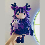 Handmade Crochet DIY Yarn Crochet Doll Finished Product Xuefeier Yarn Crochet Dumpling Doll Knitted Figurine