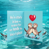 Funny Otter Dancing Birthday Card - "We're Otterly in Love" | Musical Pop-Up Card with Sound & LED Light | Cute Animal Valentine's Day or Anniversary Gift for Couples