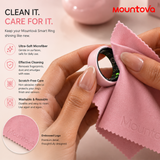 Mountova AI Smart Ring for Women & Men, Ceramic & Stainless Steel 5 Colors, Slim 2.9g Health Tracker Ring, Heart Rate Blood Oxygen Sleep Stress Monitor, 5ATM Waterproof, 5-7 Day Battery, White Pink Black Rose Gold Gunmetal, Charging Case, iOS Android,soho