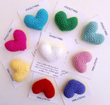 Crochet Hug, Pocket Hug Heart, Back to School Gift