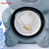 Mountova Teddy Bear Gift Box with Rotating Eternal Flower（ Grey)