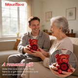 Eternal Rose Bear with Heart Necklace, Romantic Jewelry Gift Box, I Love You Pendant for Wife, Girlfriend, Birthday Anniversary