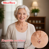 Eternal Rose Bear with Heart Necklace, Romantic Jewelry Gift Box, I Love You Pendant for Wife, Girlfriend, Birthday Anniversary