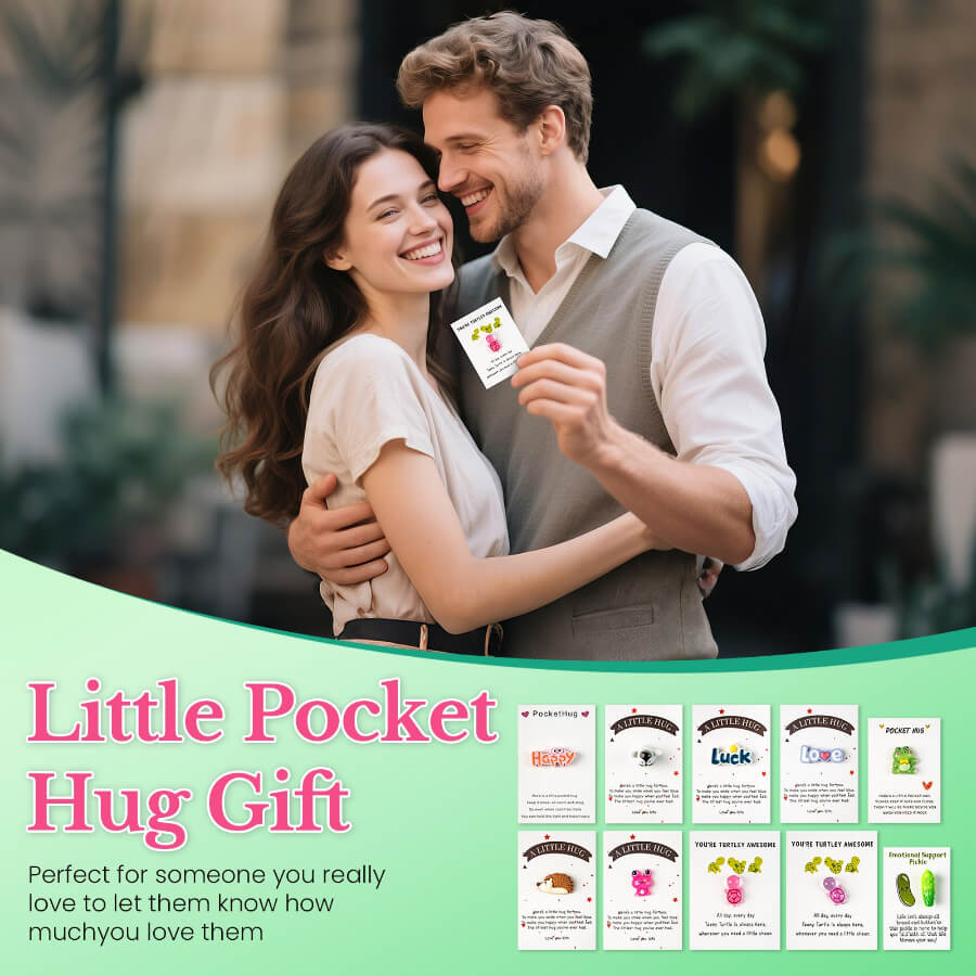 Collection of Whimsical Pocket Hugs | Emotional Support Pickle, Good Luck Charms & More